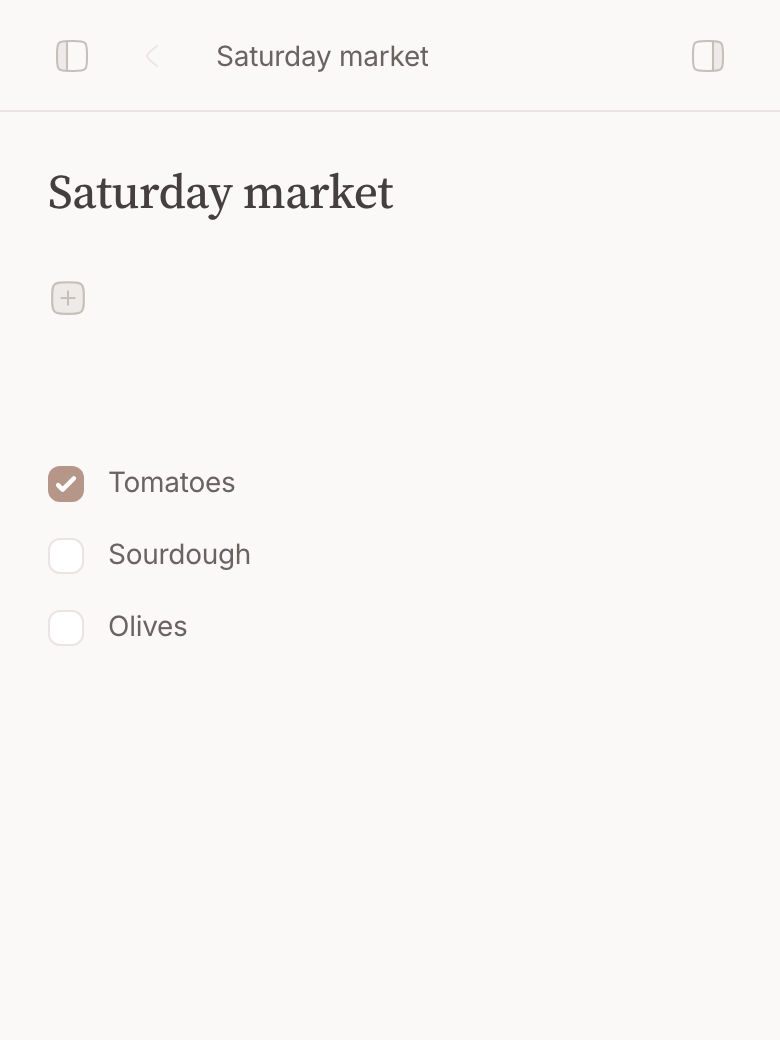 Take the list to the shop